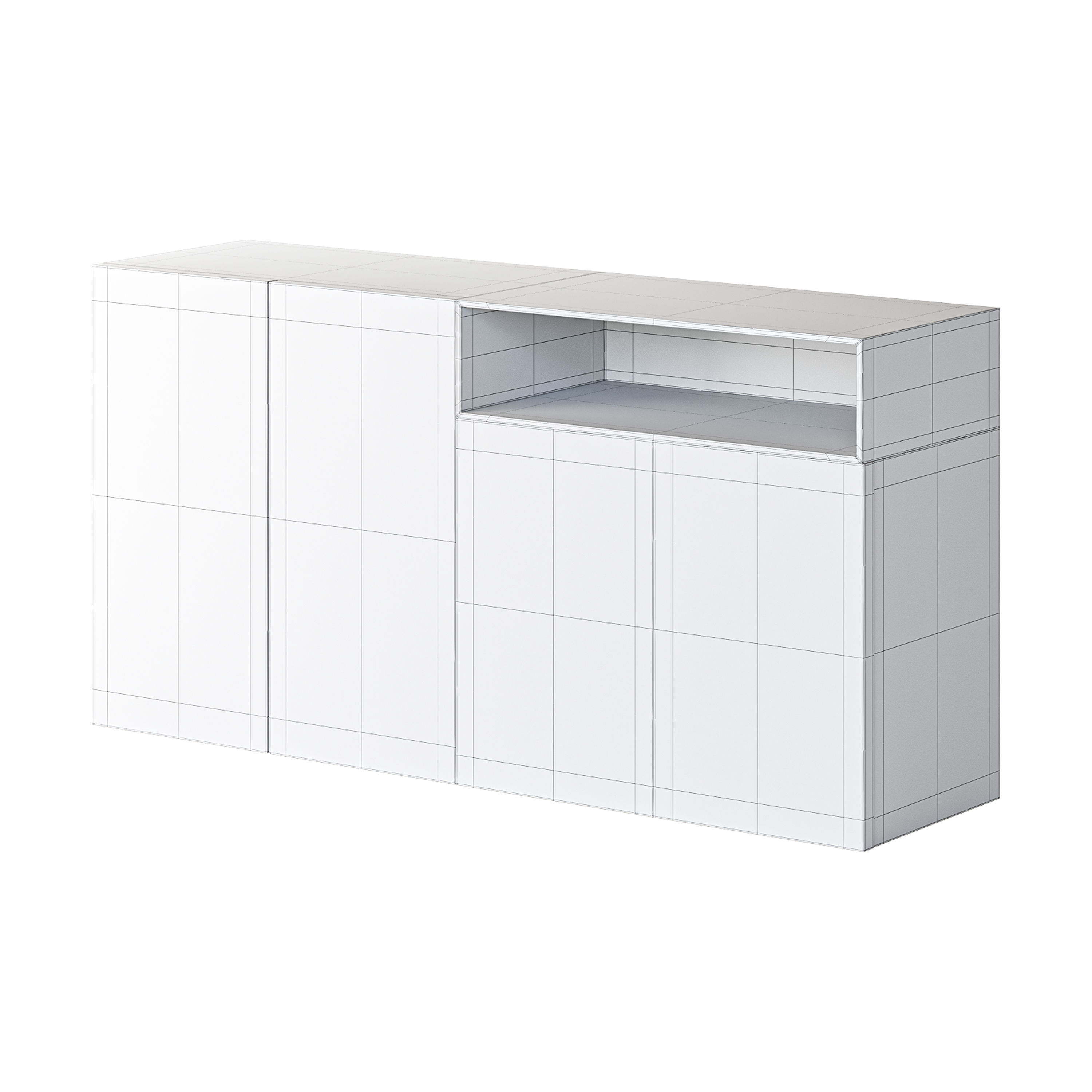 36e8 Glass Sideboard 3D model_13