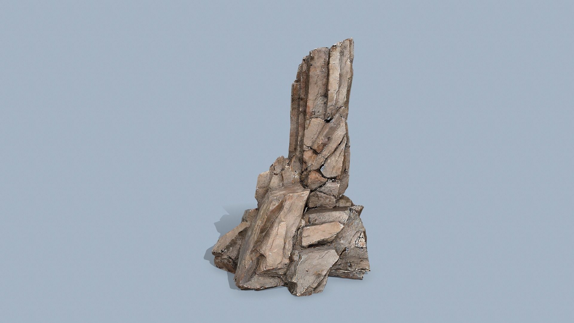 desert rocks Low-poly 3D model_4