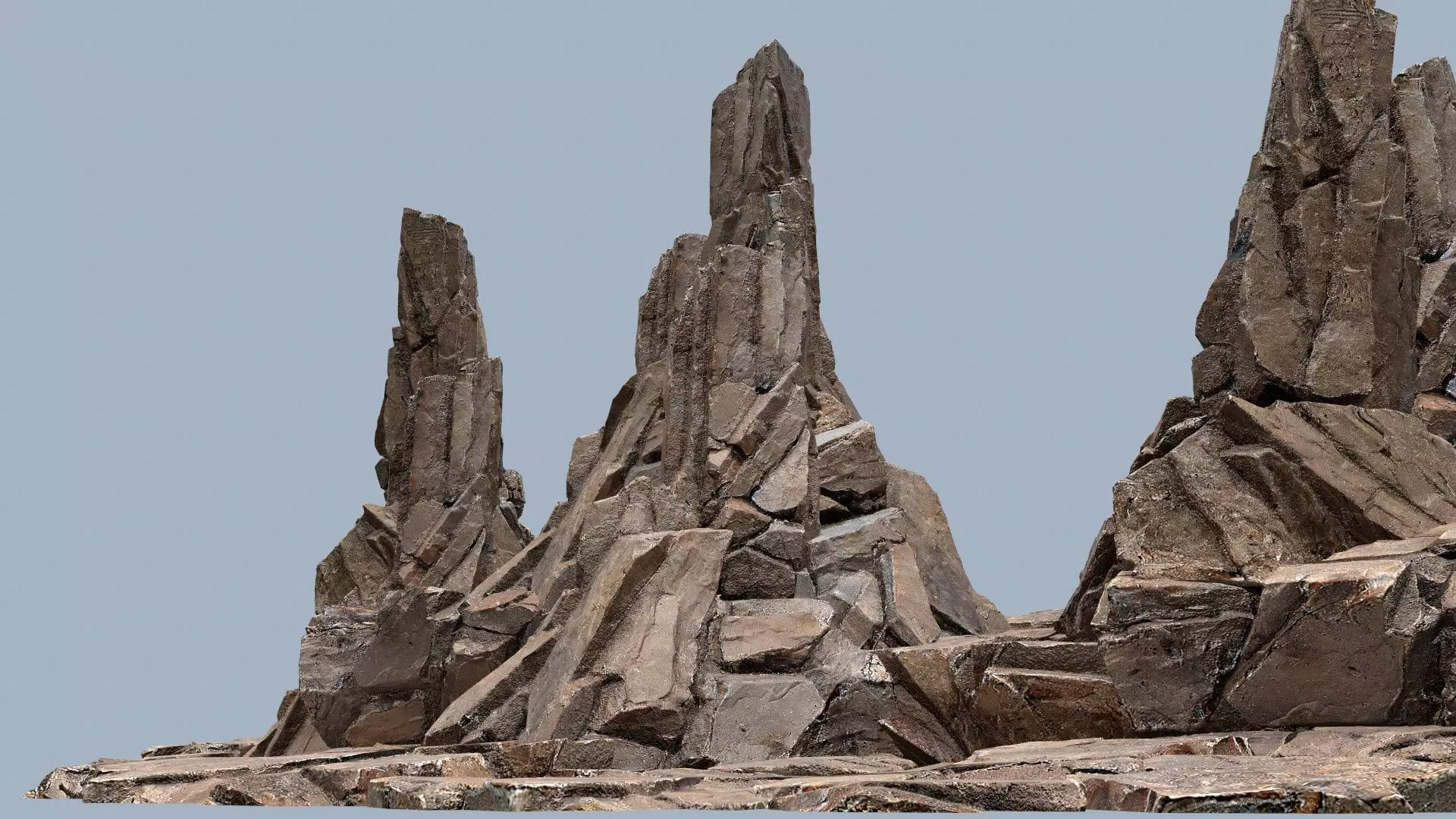 desert rocks Low-poly 3D model_0