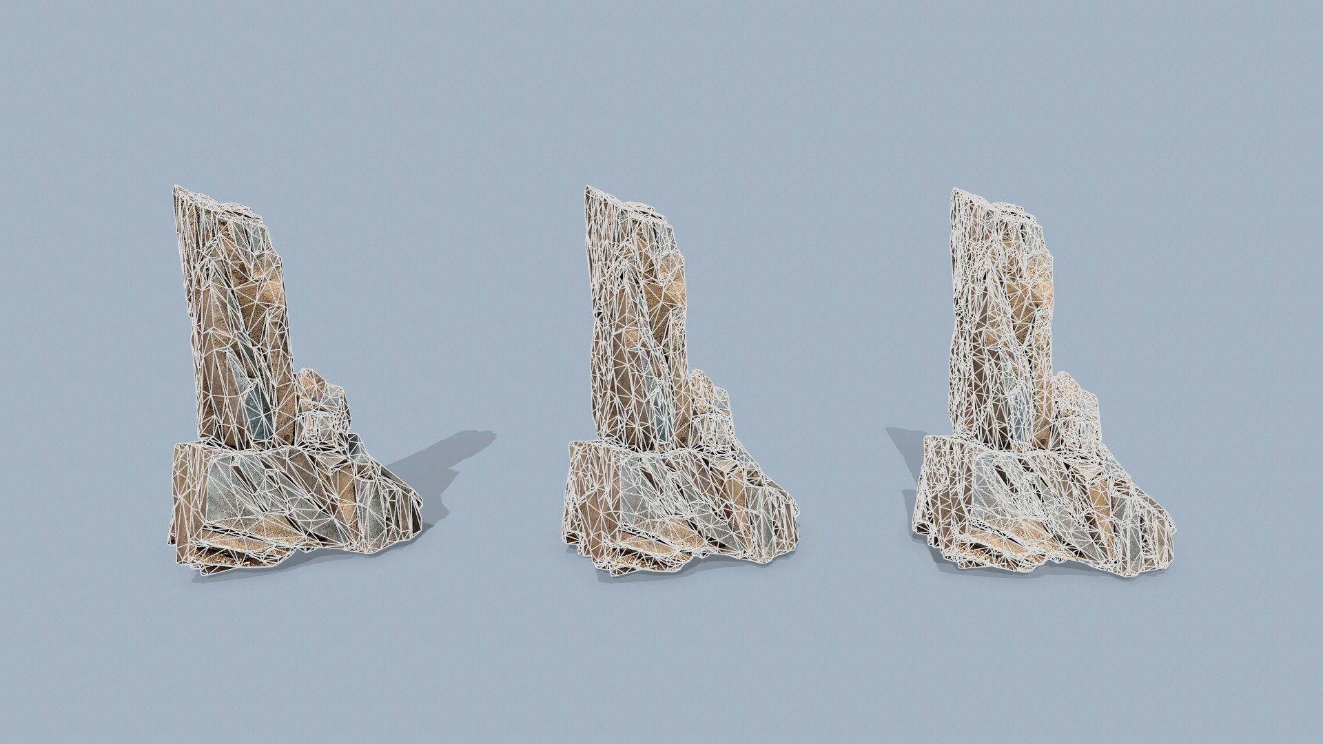 desert rocks Low-poly 3D model_15