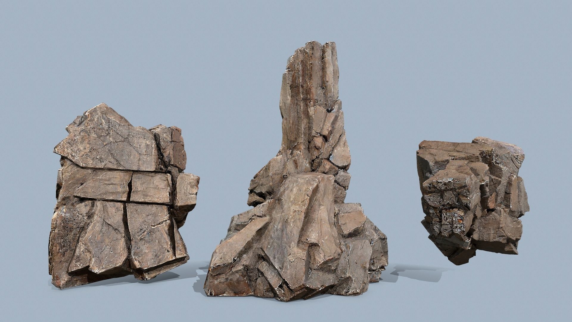 desert rocks Low-poly 3D model_13