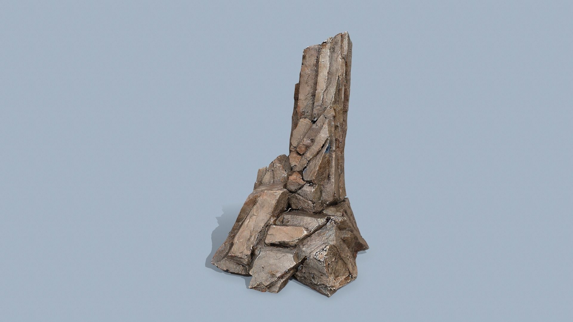 desert rocks Low-poly 3D model_5