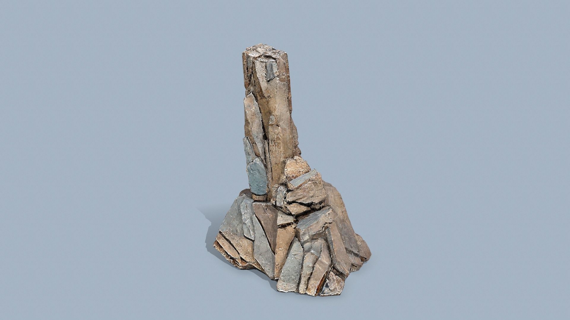 desert rocks Low-poly 3D model_10