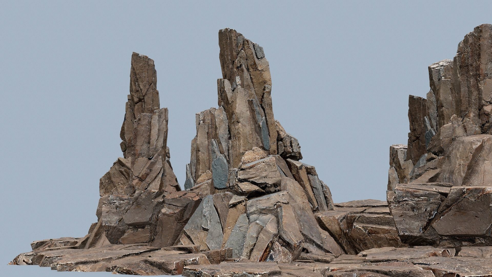 desert rocks Low-poly 3D model_1