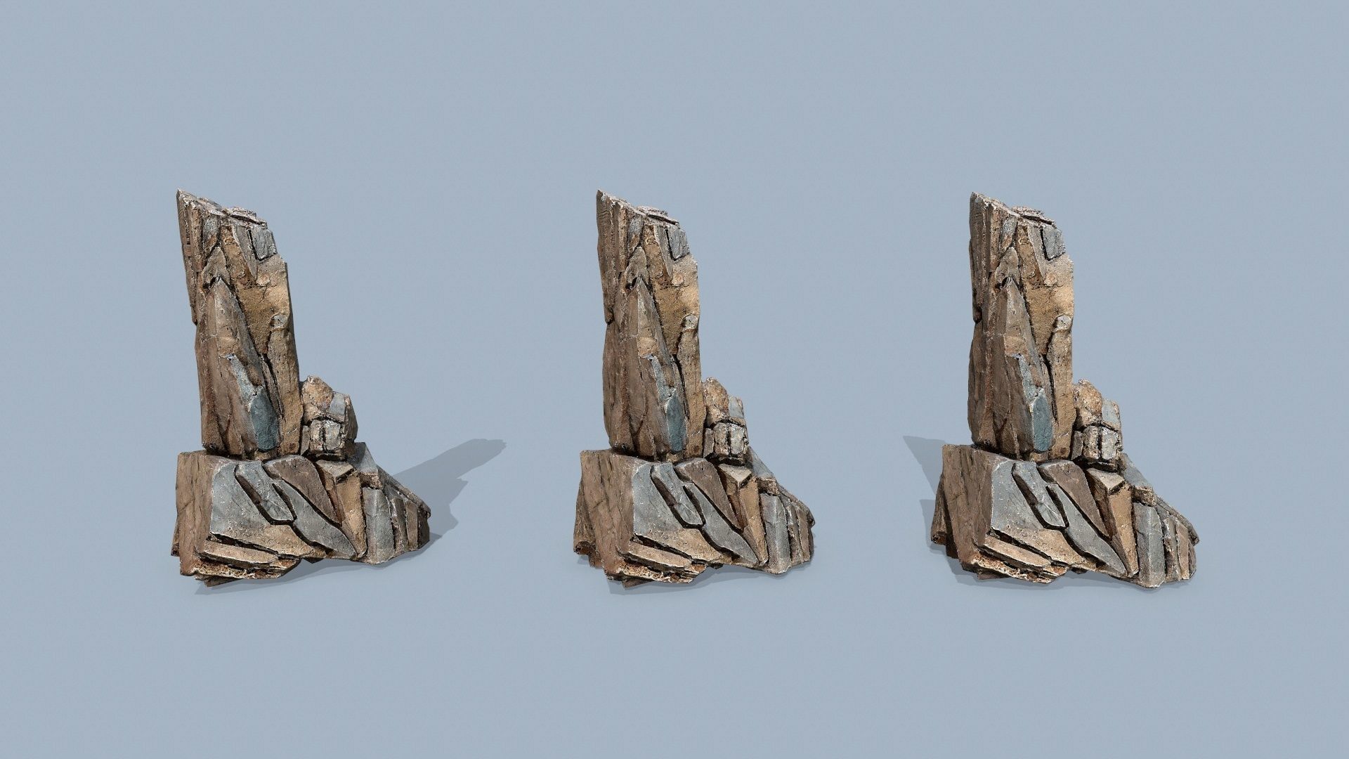 desert rocks Low-poly 3D model_14