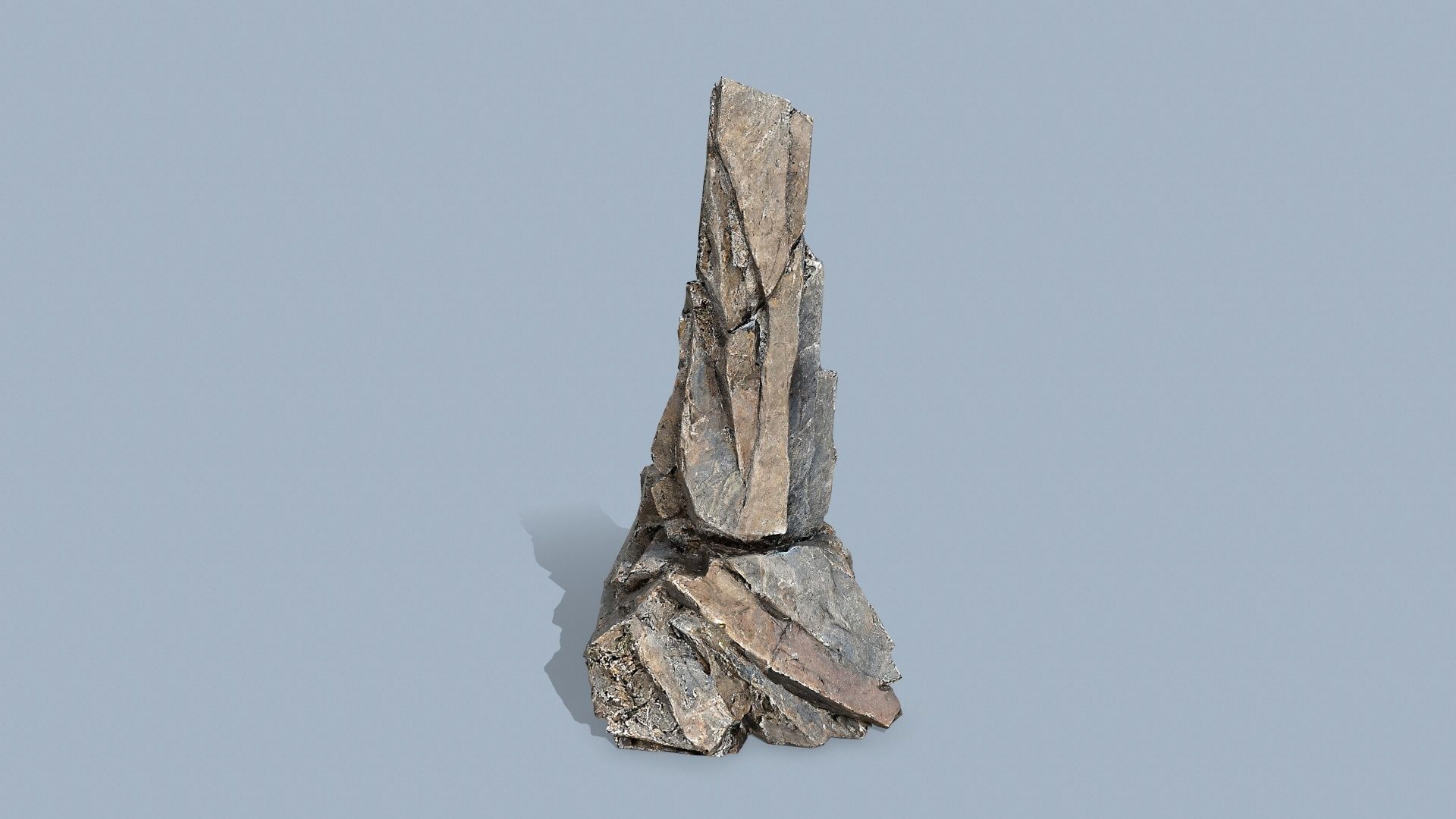 cliff rocks Low-poly 3D model_8