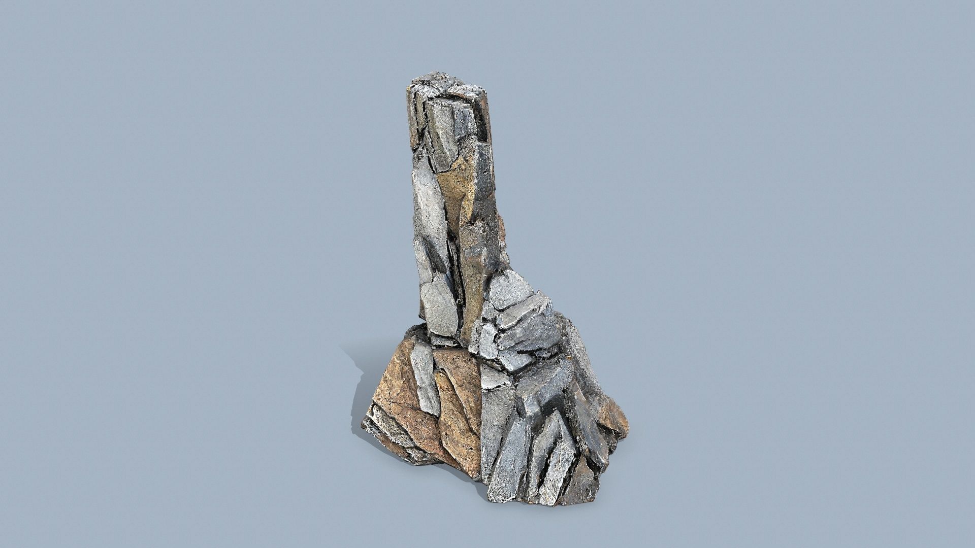 cliff rocks Low-poly 3D model_5