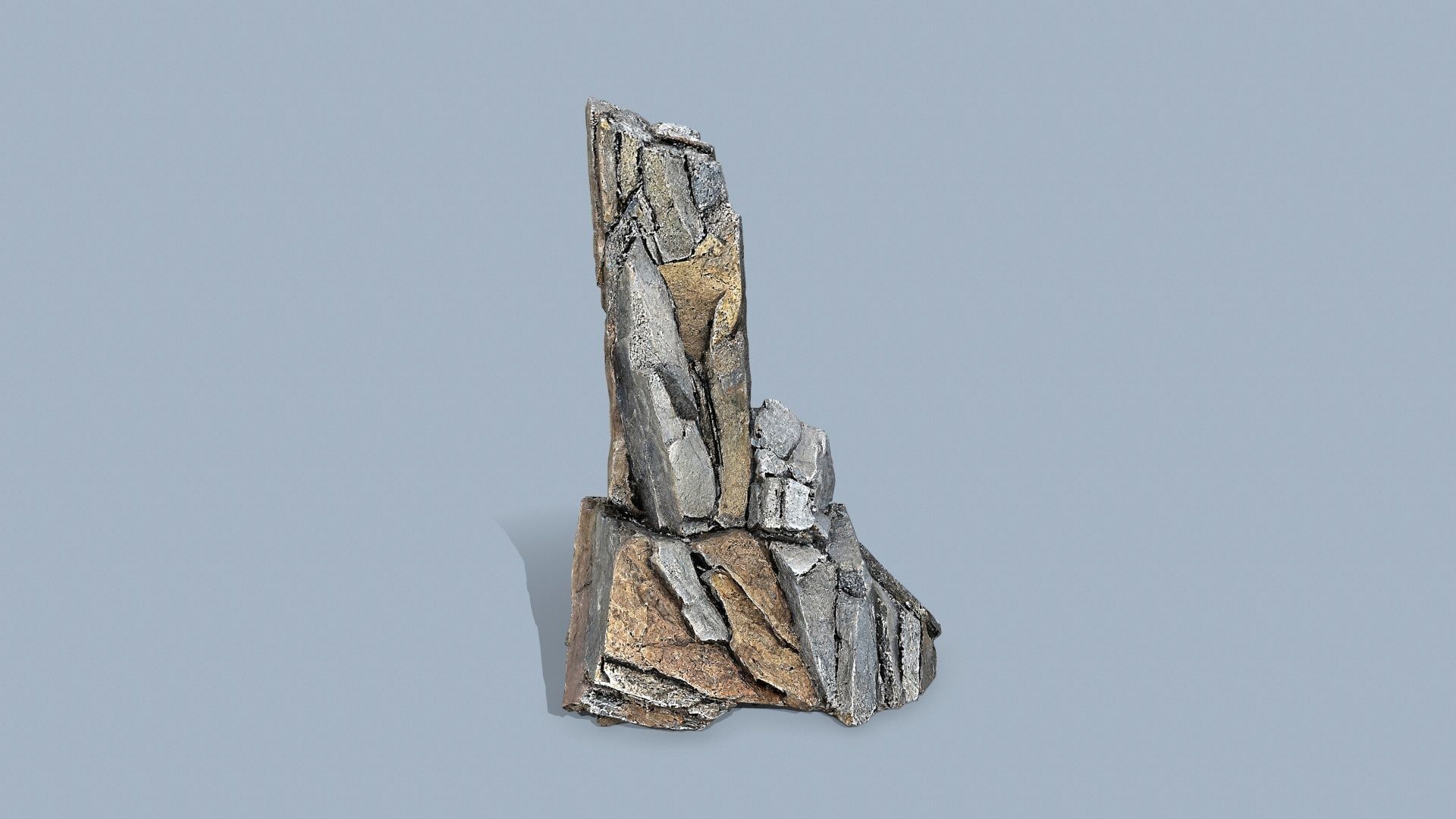 cliff rocks Low-poly 3D model_6