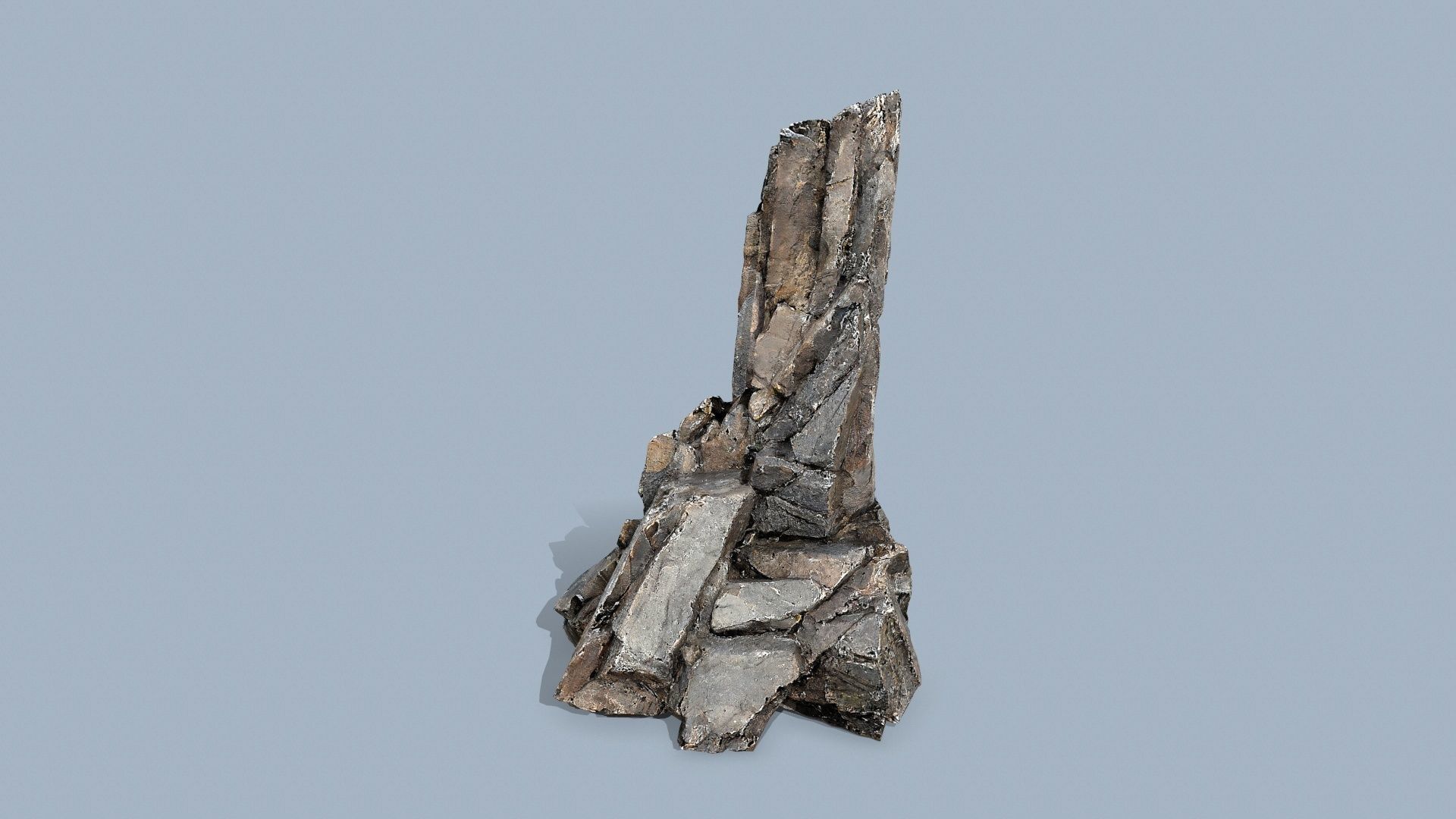 cliff rocks Low-poly 3D model_10