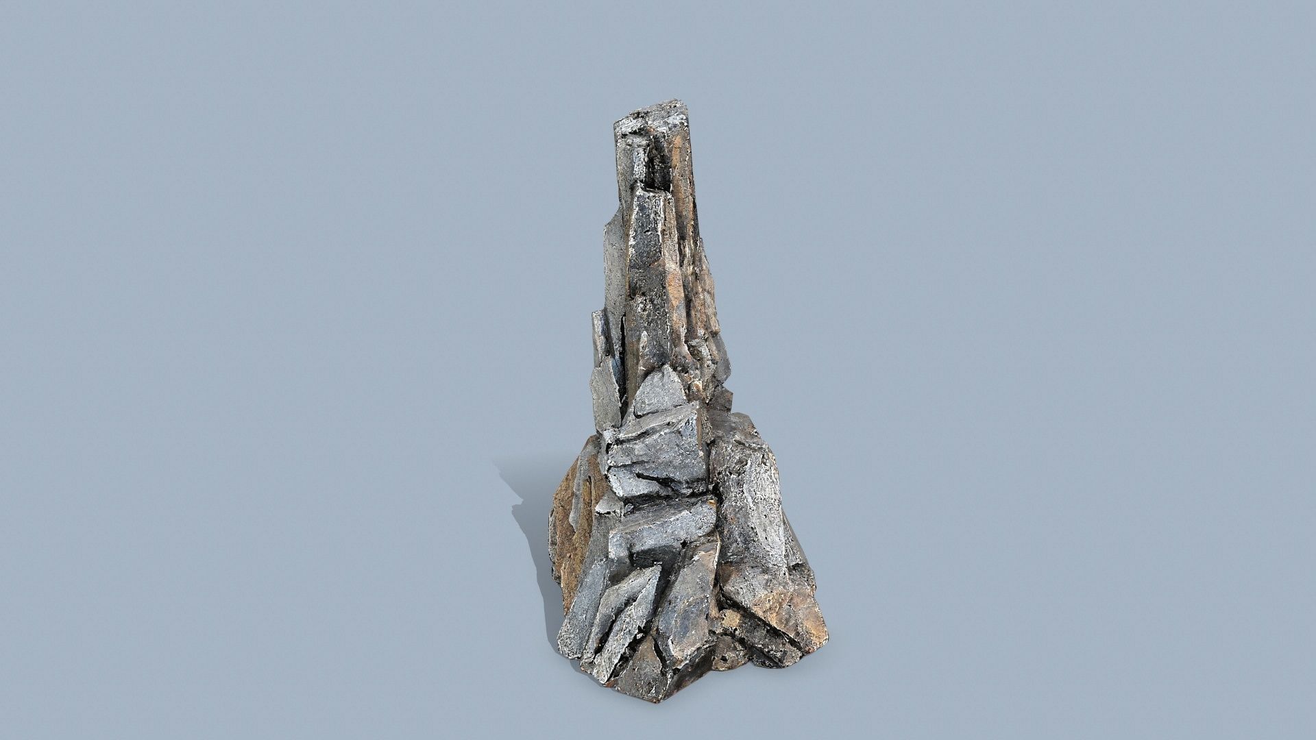 cliff rocks Low-poly 3D model_4