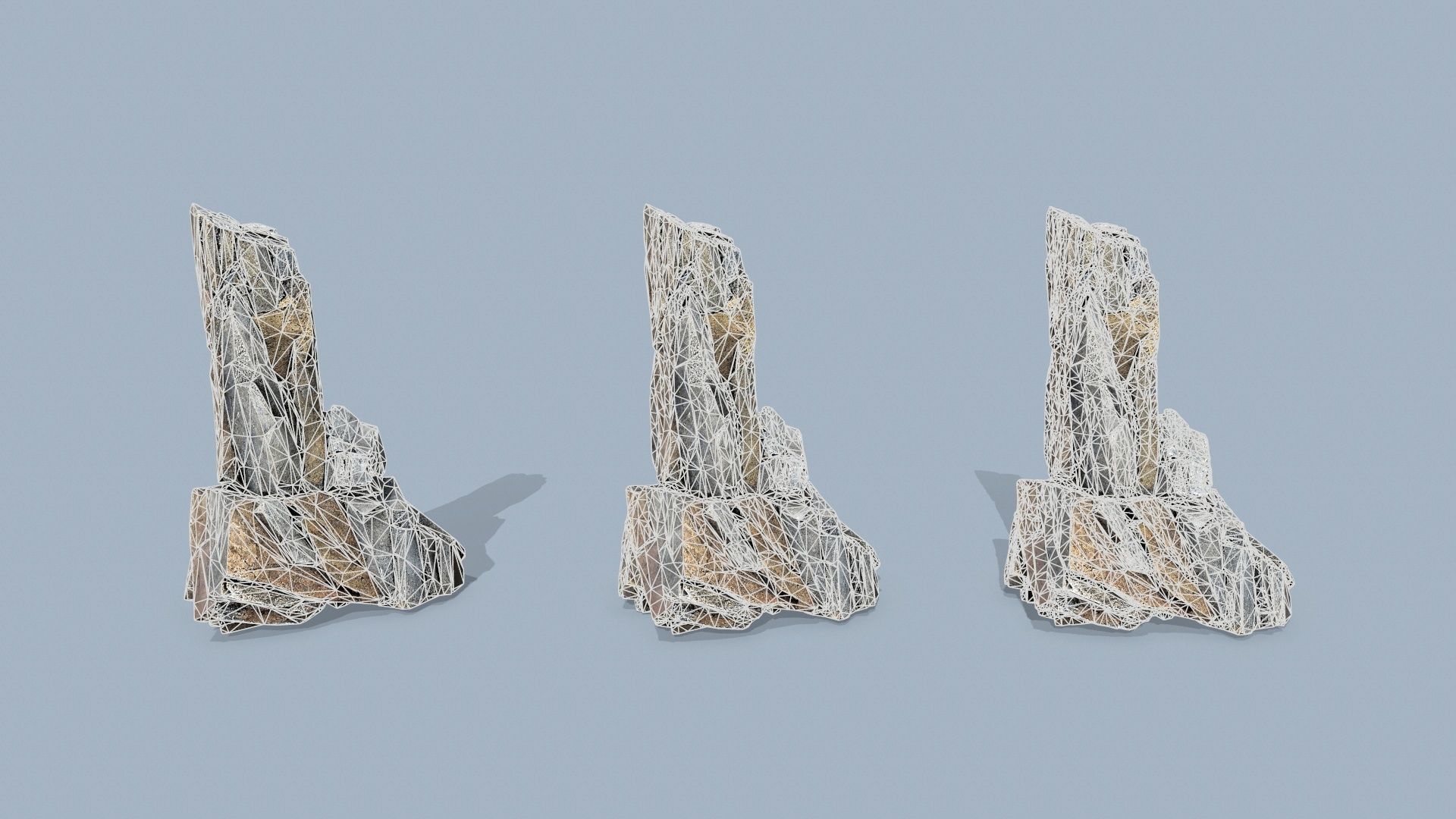 cliff rocks Low-poly 3D model_15
