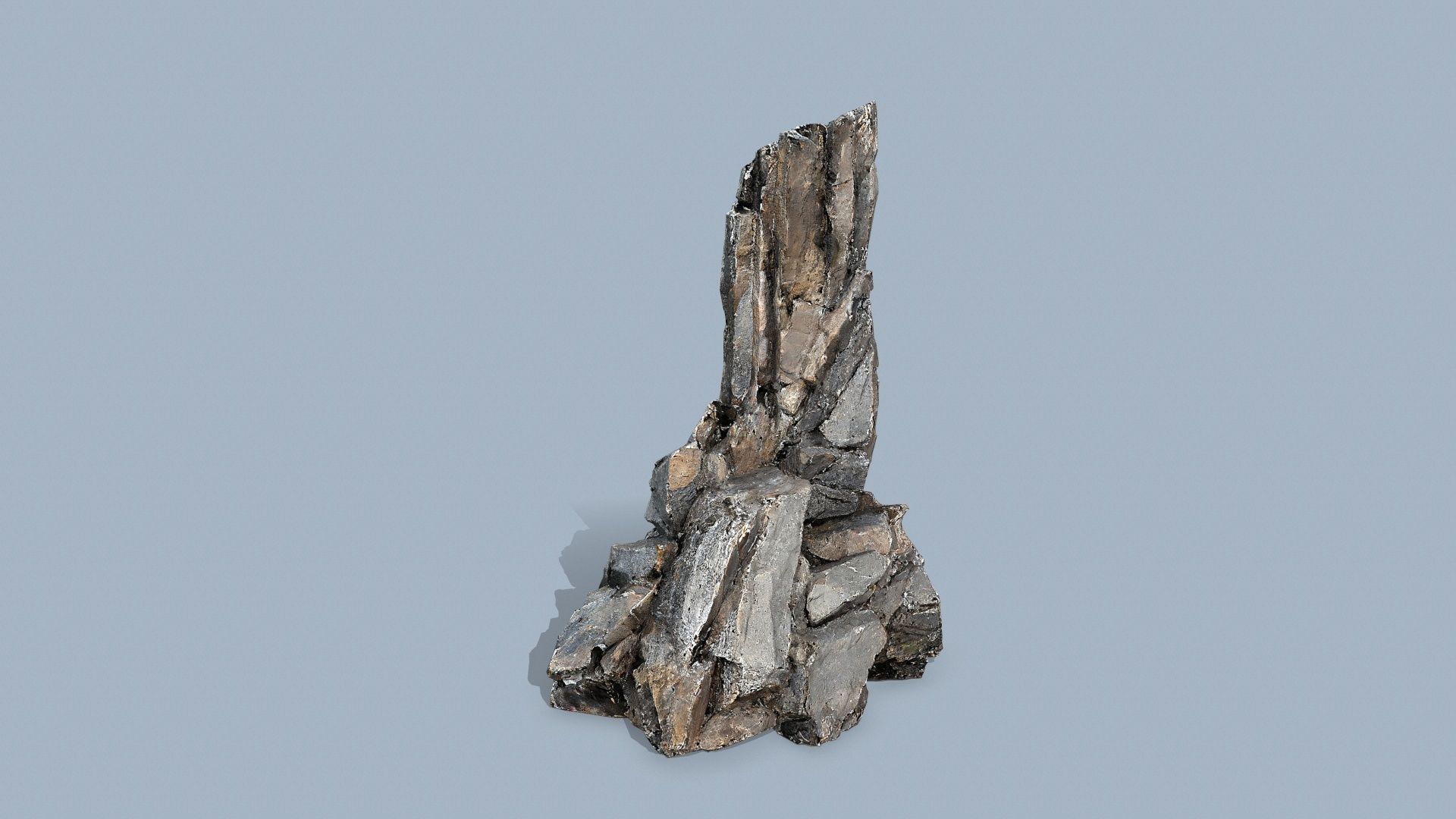 cliff rocks Low-poly 3D model_11
