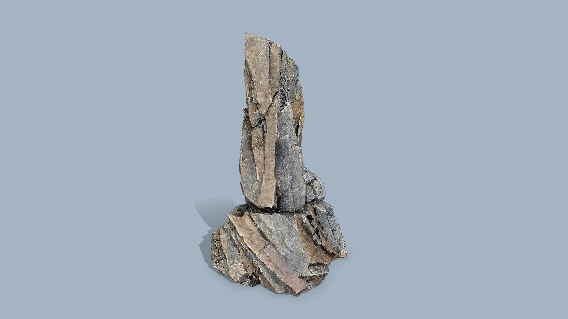 cliff rocks Low-poly 3D model_7