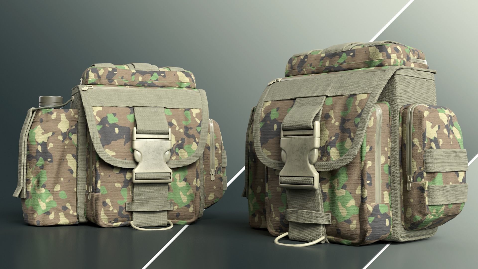 Military and Tactical Multi Pouch Bag 02 Free 3D model_5