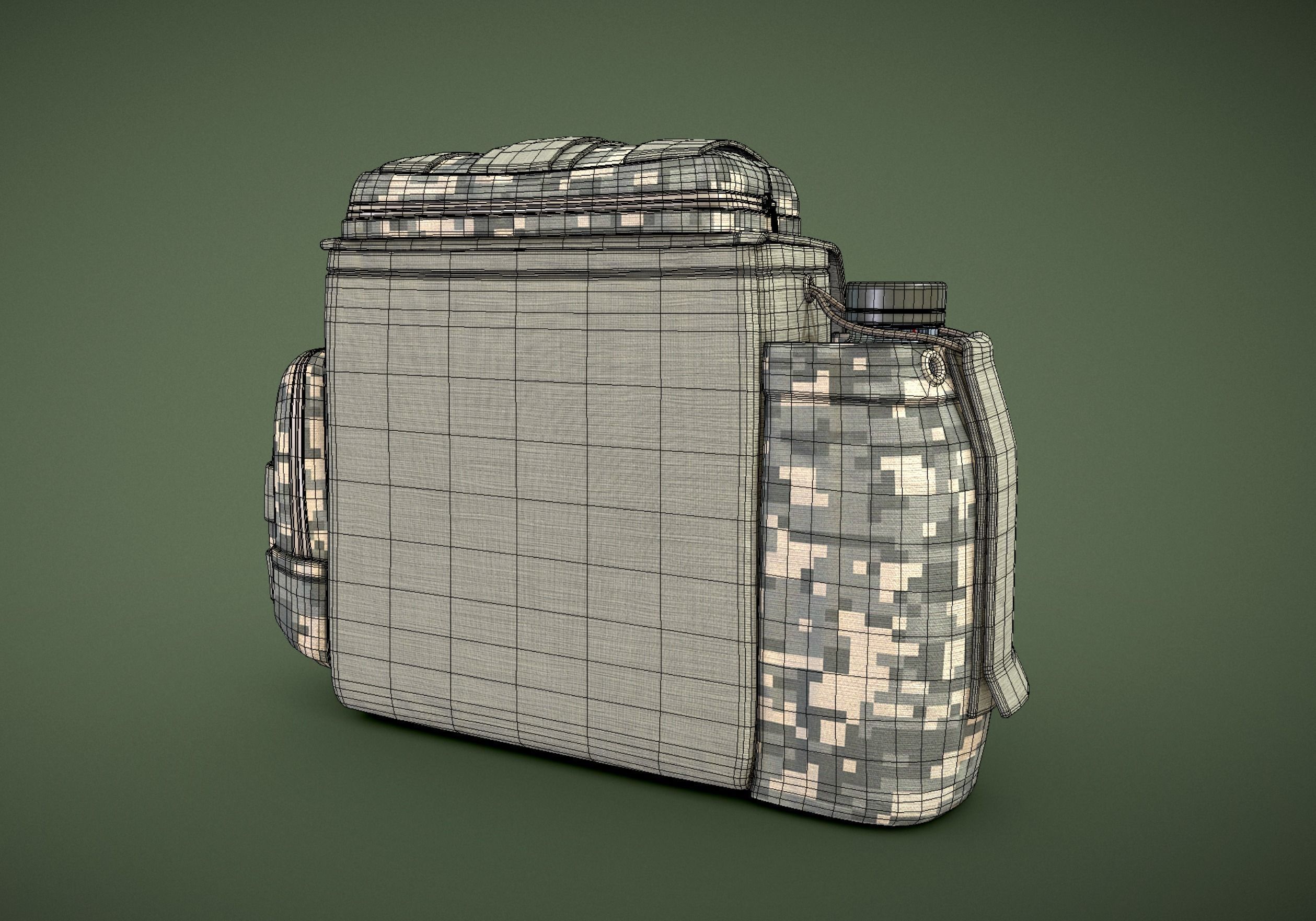 Military and Tactical Multi Pouch Bag 02 Free 3D model_7