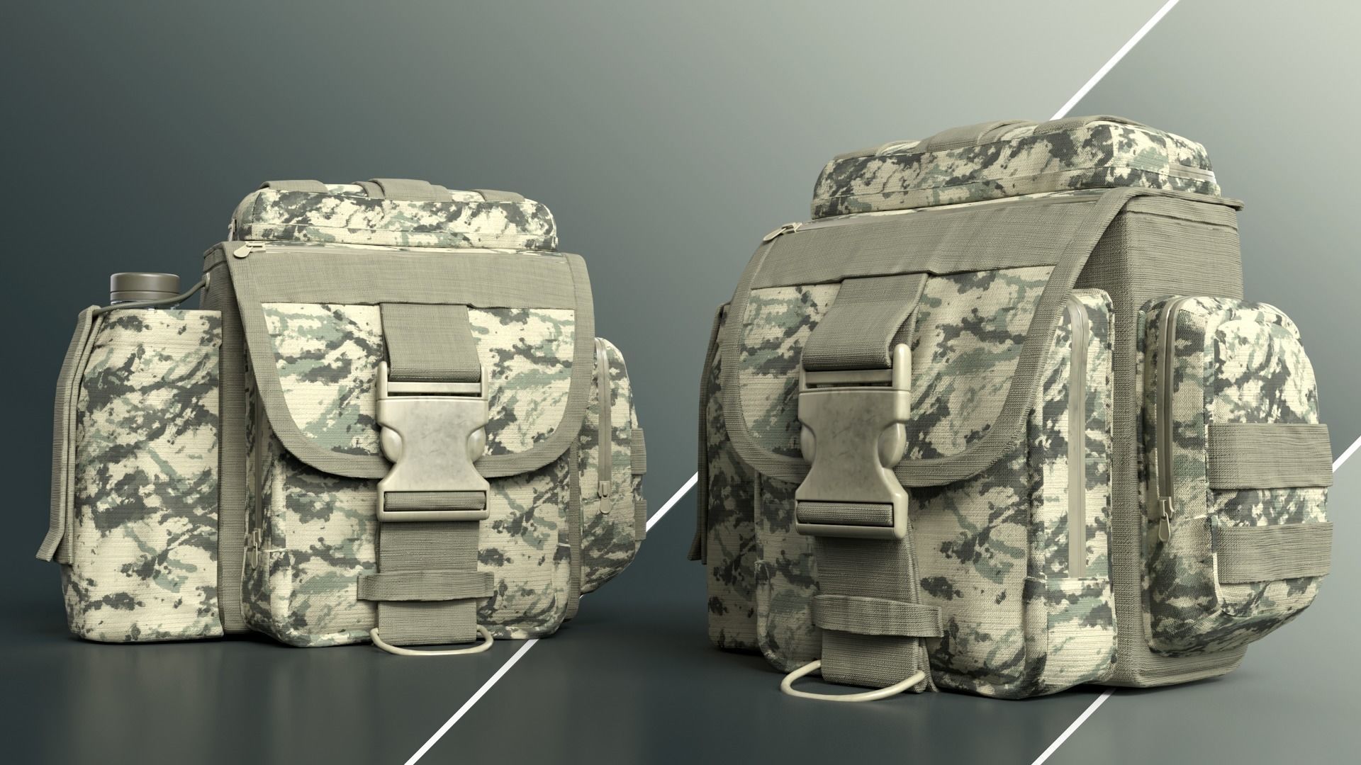 Military and Tactical Multi Pouch Bag 02 Free 3D model_4