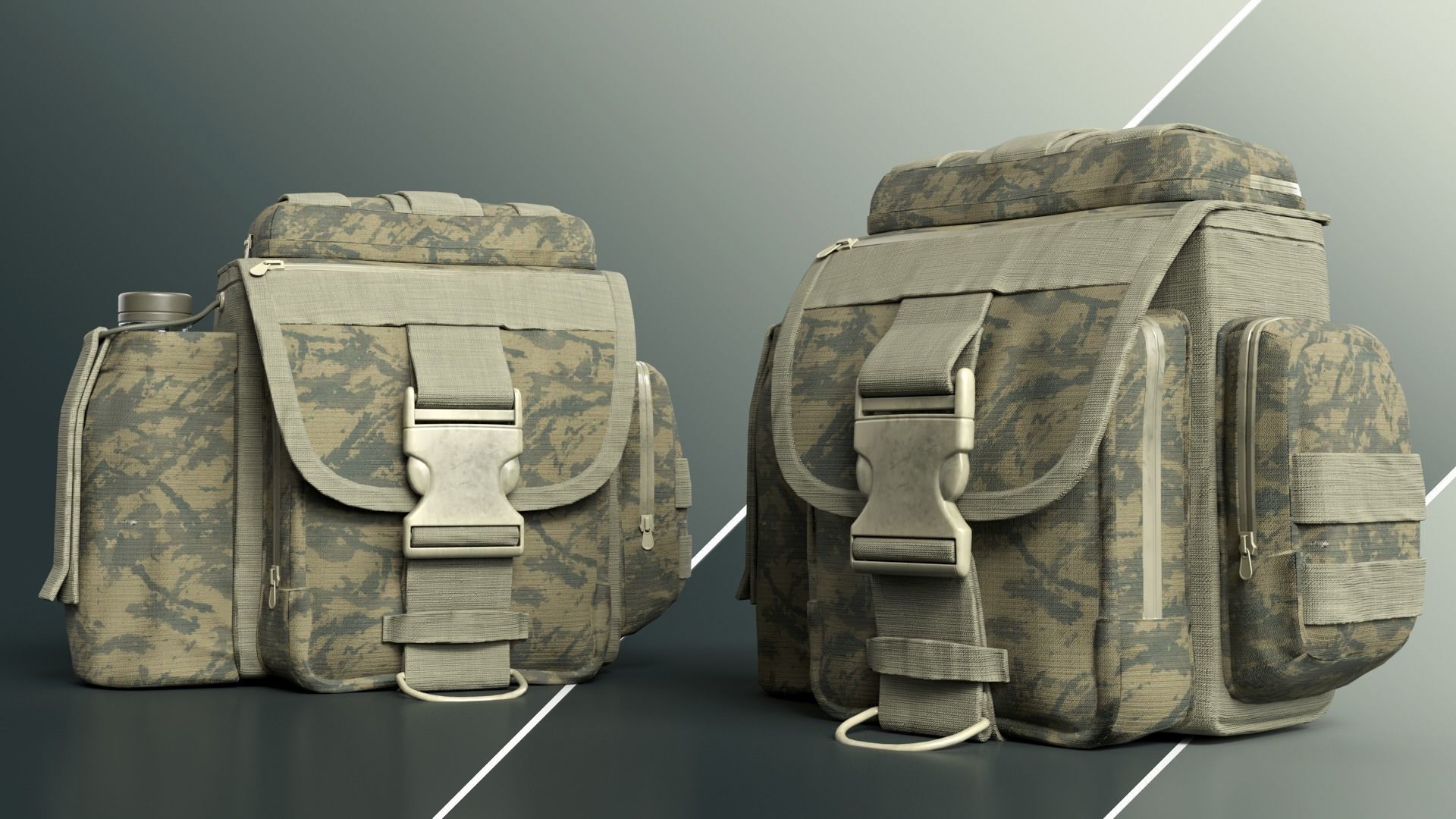 Military and Tactical Multi Pouch Bag 02 Free 3D model_1