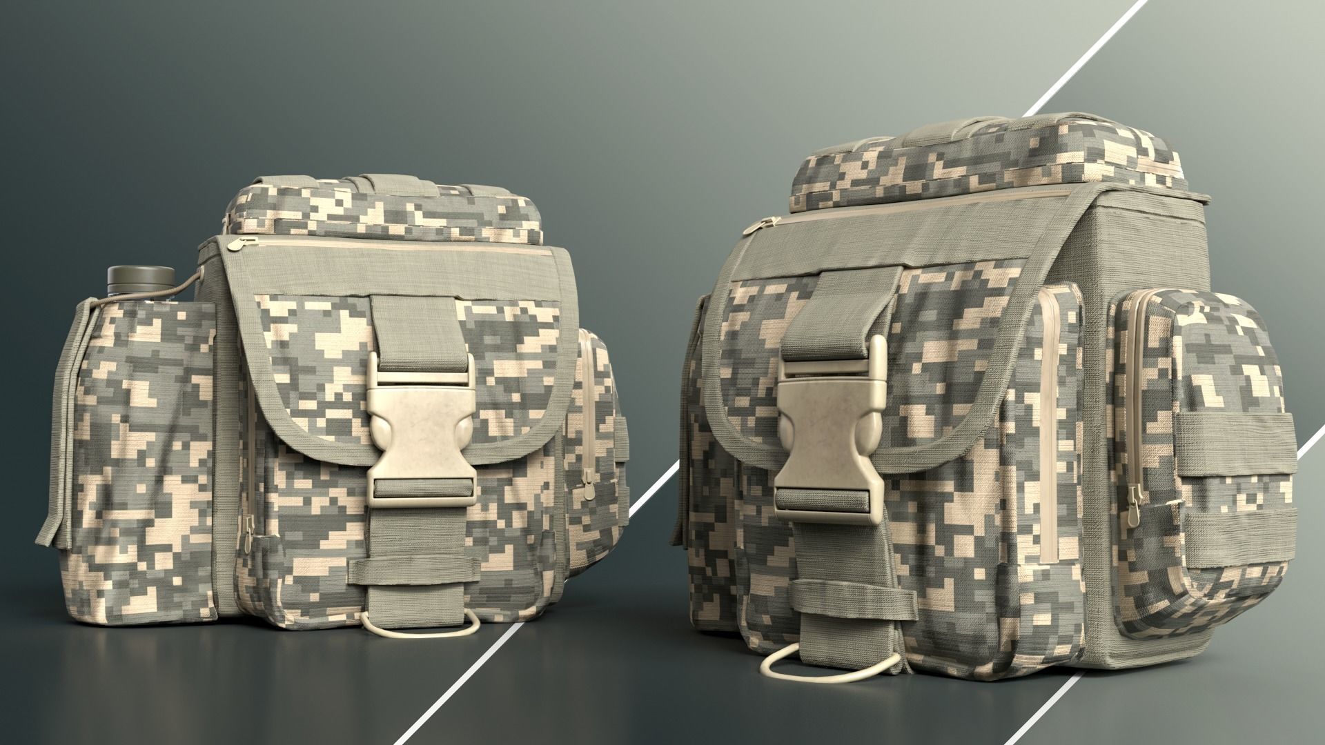 Military and Tactical Multi Pouch Bag 02 Free 3D model_3