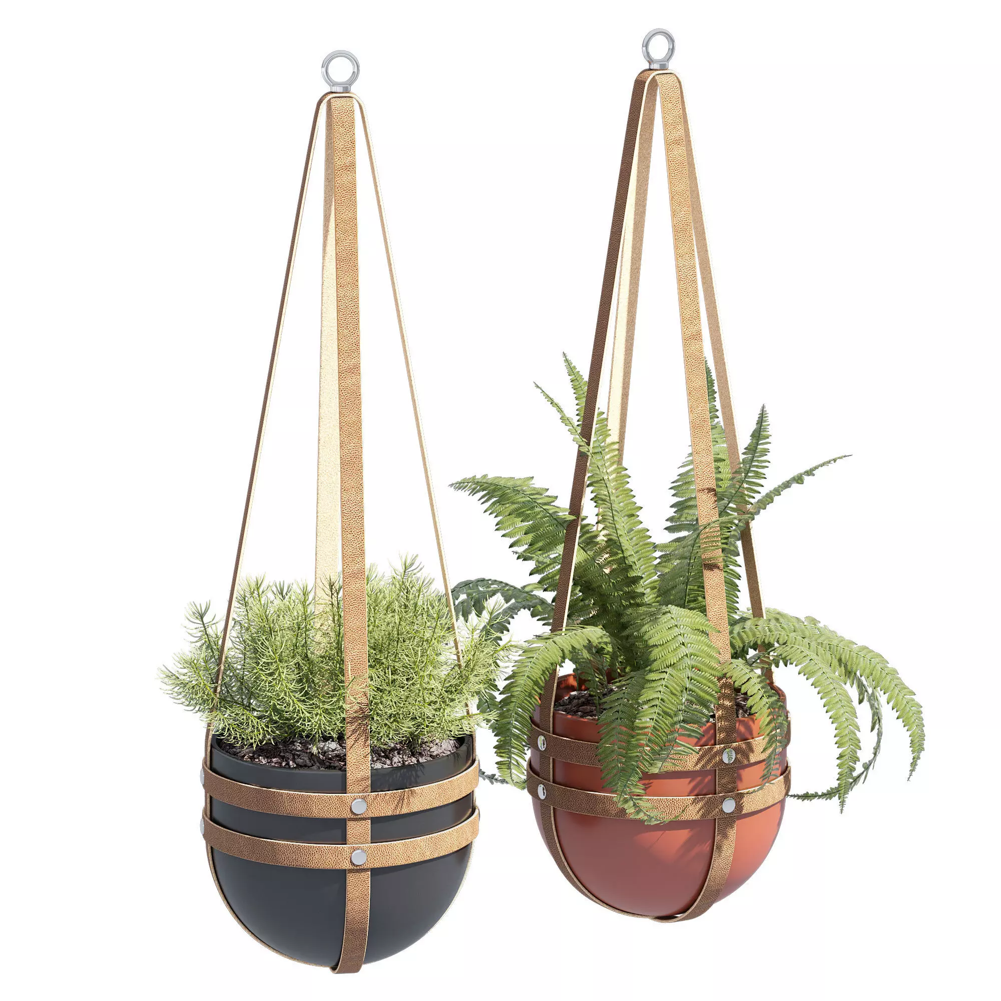 Leather plant hanger 3D model