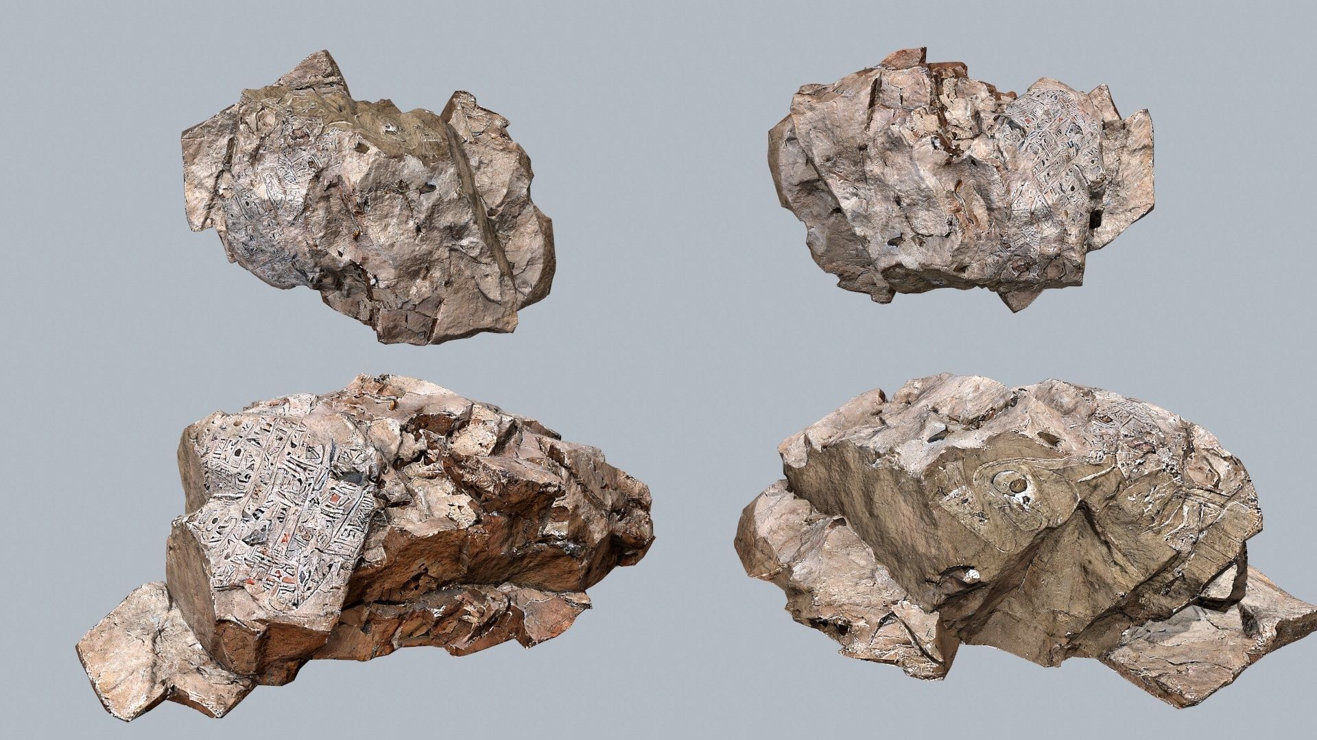 Egyptian desert rocks Low-poly 3D model_14