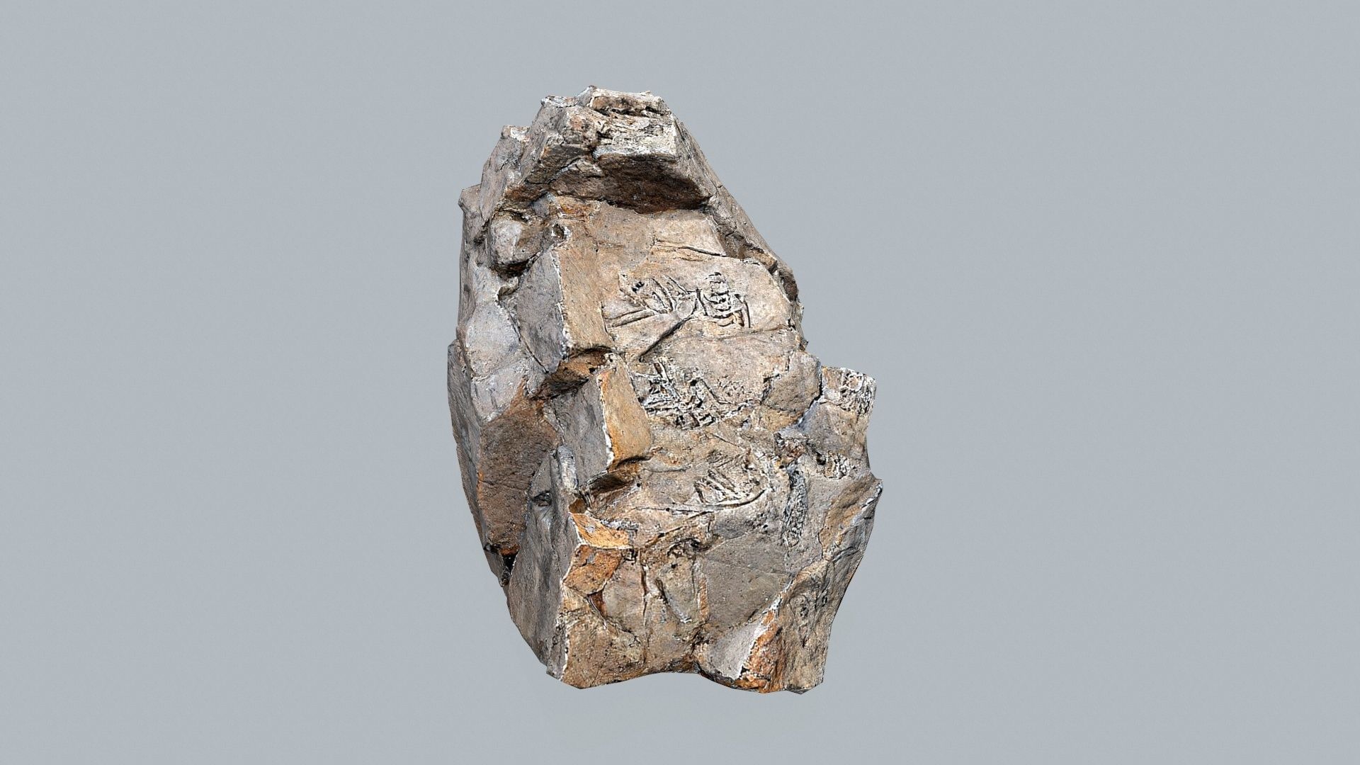 Egyptian desert rocks Low-poly 3D model_3