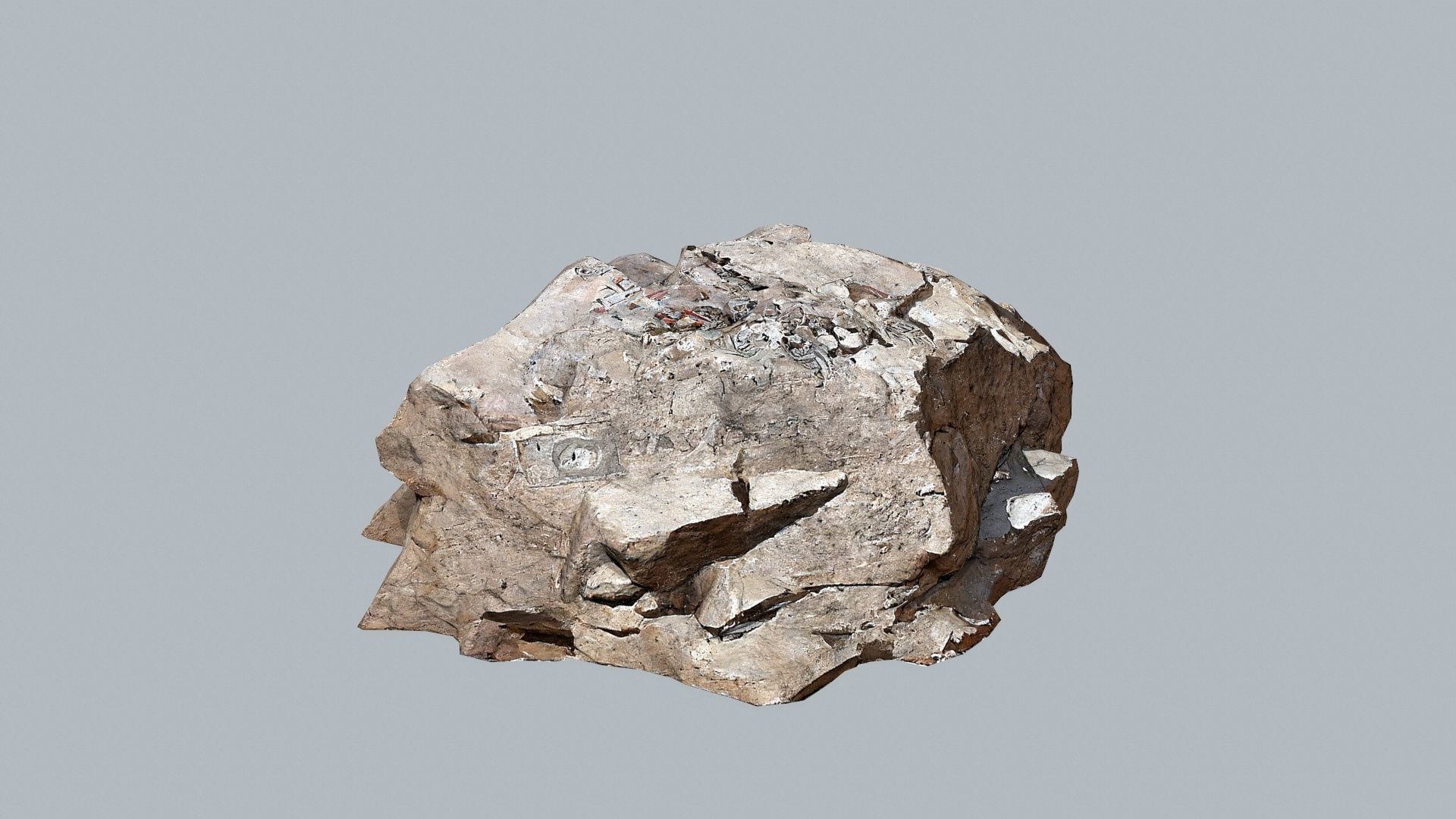 Egyptian desert rocks Low-poly 3D model_8