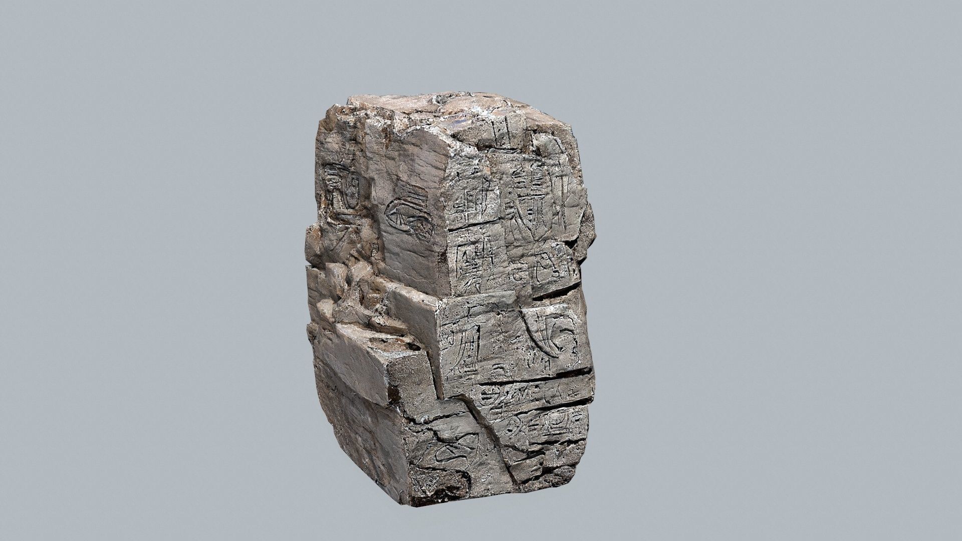Egyptian desert rocks Low-poly 3D model_6