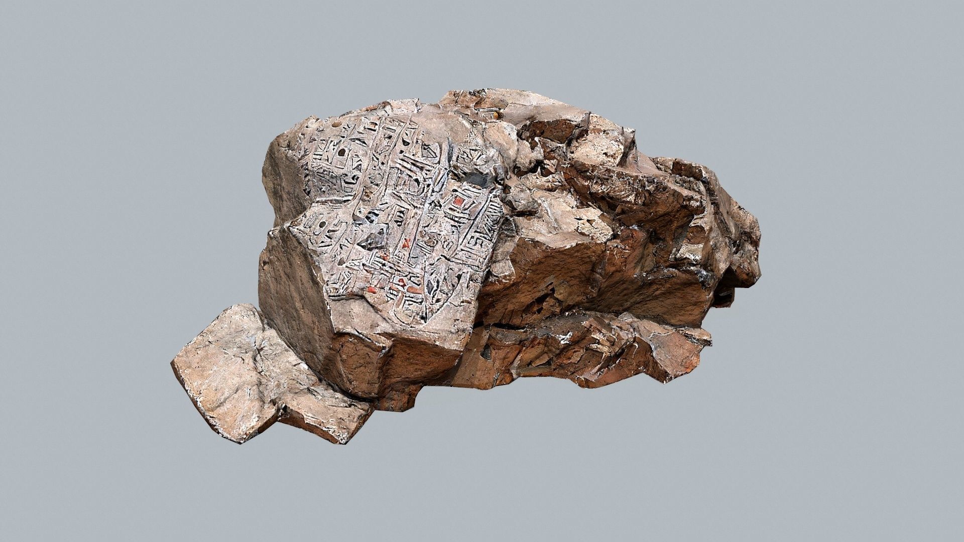 Egyptian desert rocks Low-poly 3D model_7