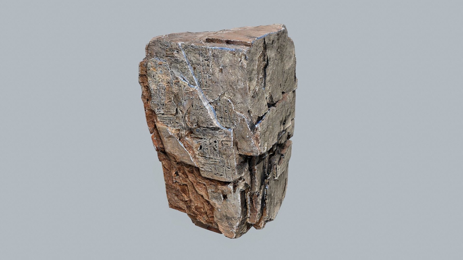 Egyptian desert rocks Low-poly 3D model_2