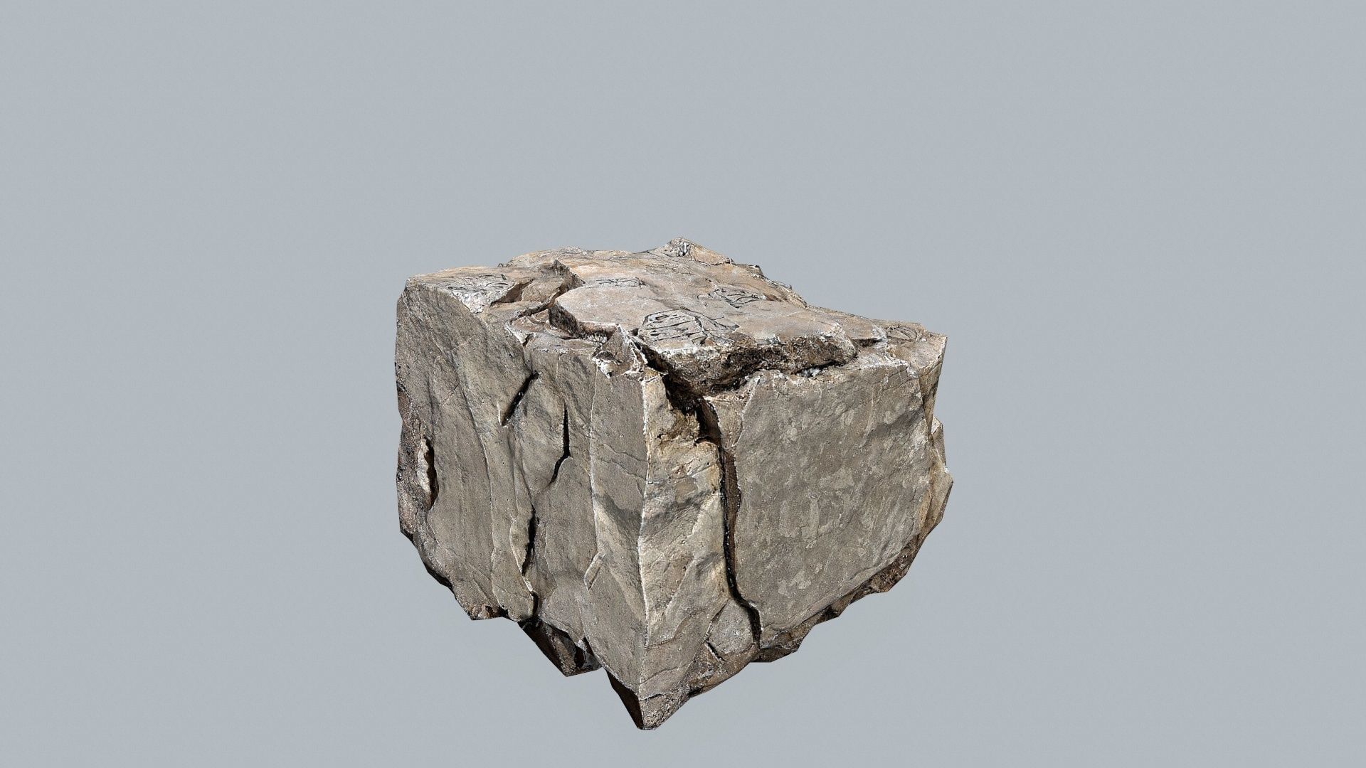 Egyptian desert rocks Low-poly 3D model_4