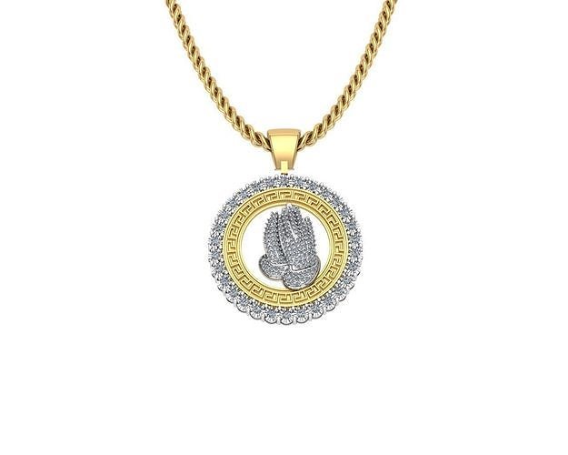 Mens Praying Hands Pendants 3 3D print model