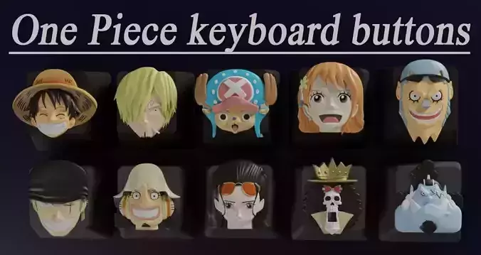 ONE PIECE KEYBOARD BUTTONS