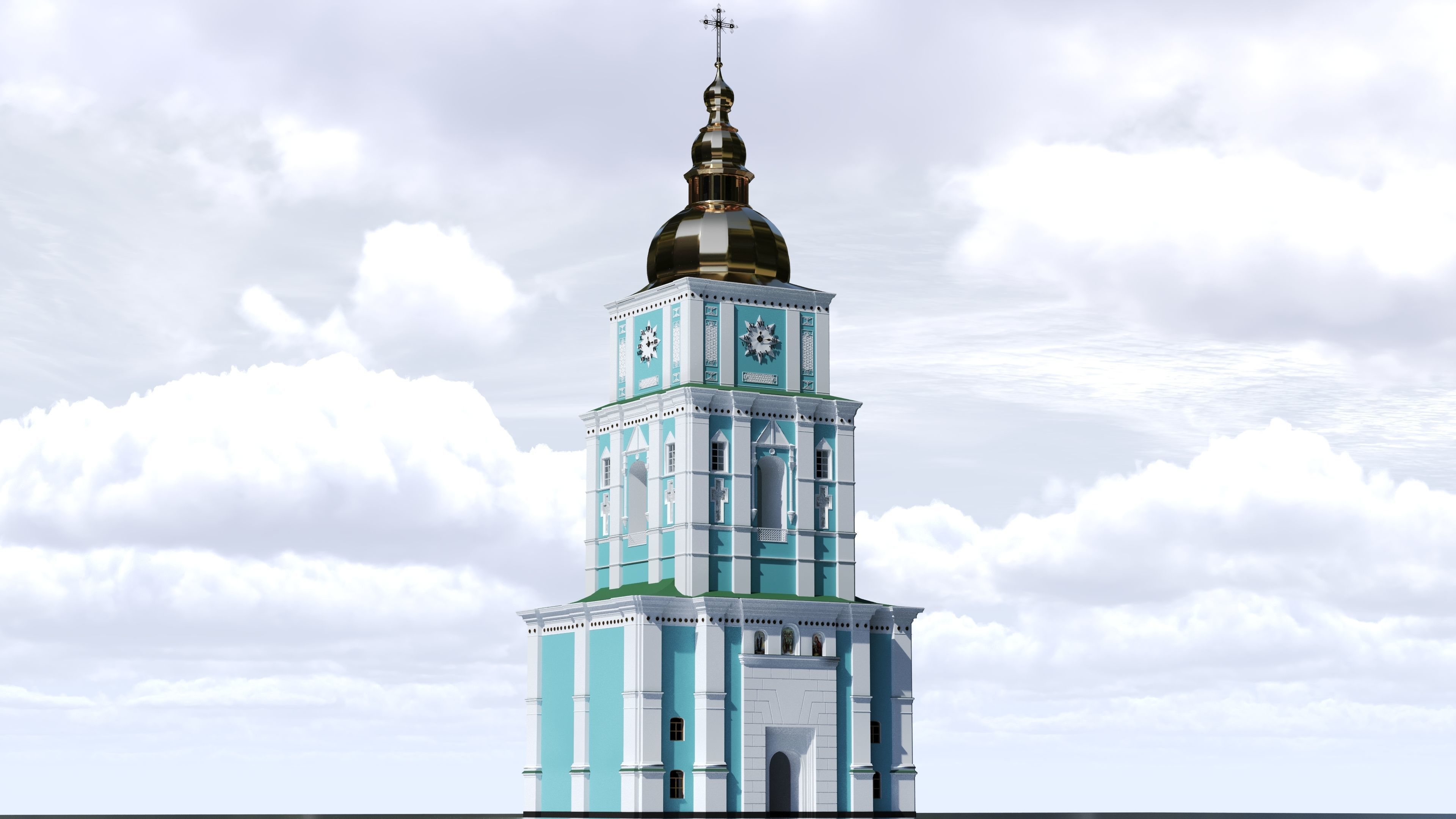 Kyiv Ukraine Saint Sophia Cathedral UNESCO World Heritage 3D model_19