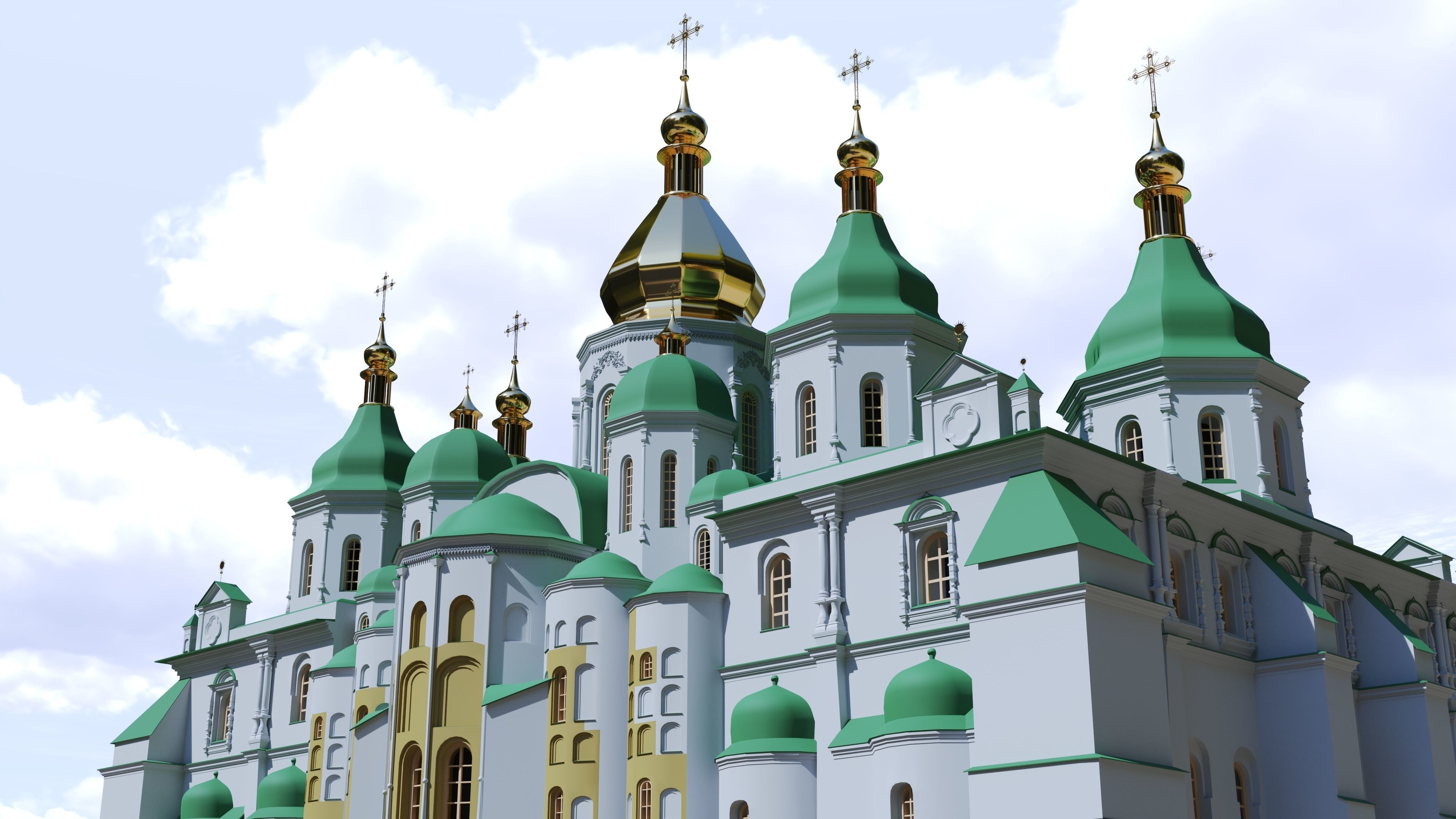Kyiv Ukraine Saint Sophia Cathedral UNESCO World Heritage 3D model_14