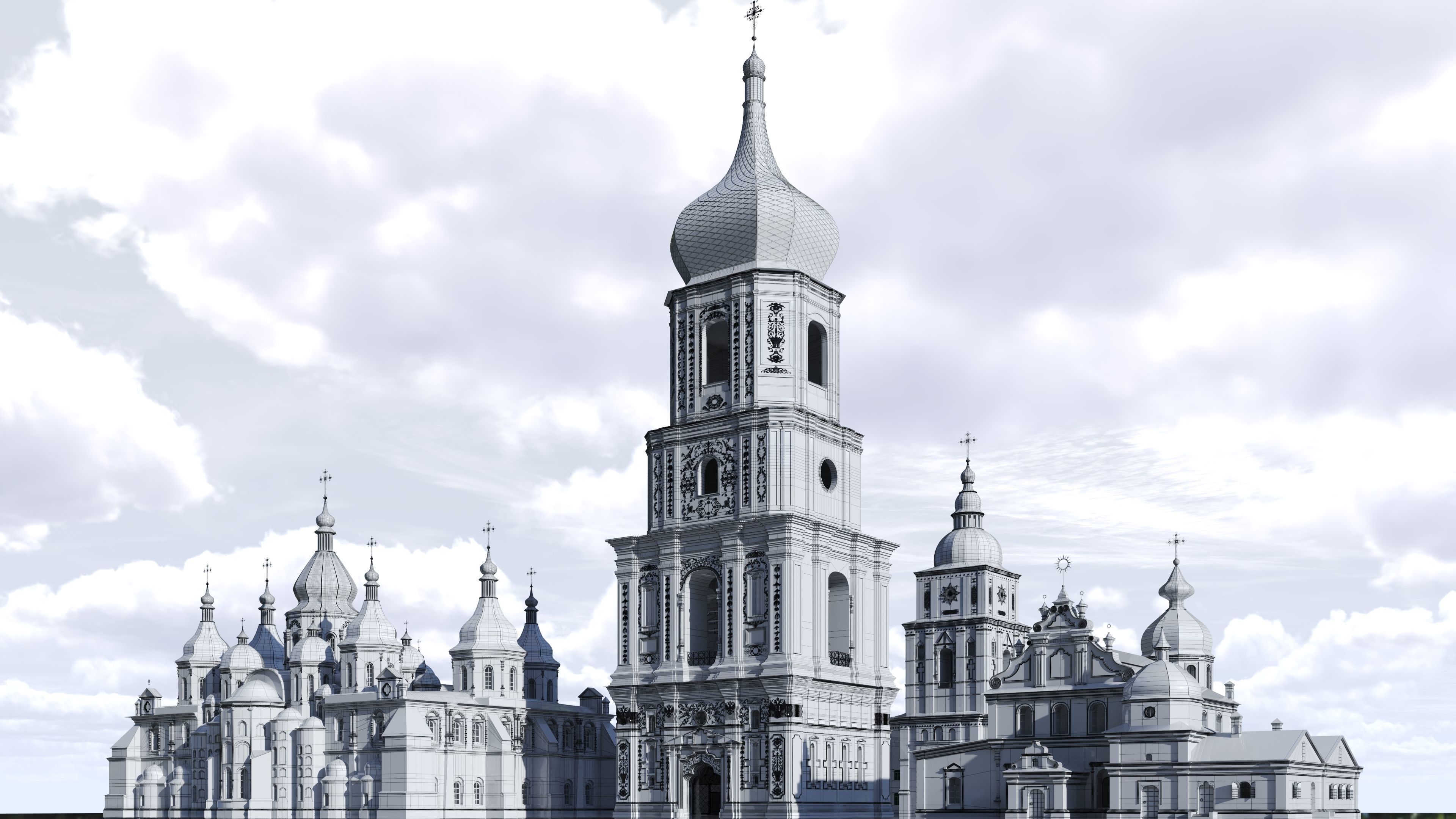 Kyiv Ukraine Saint Sophia Cathedral UNESCO World Heritage 3D model_2