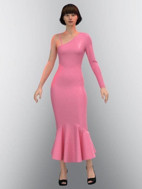 dress design 3D print model_8
