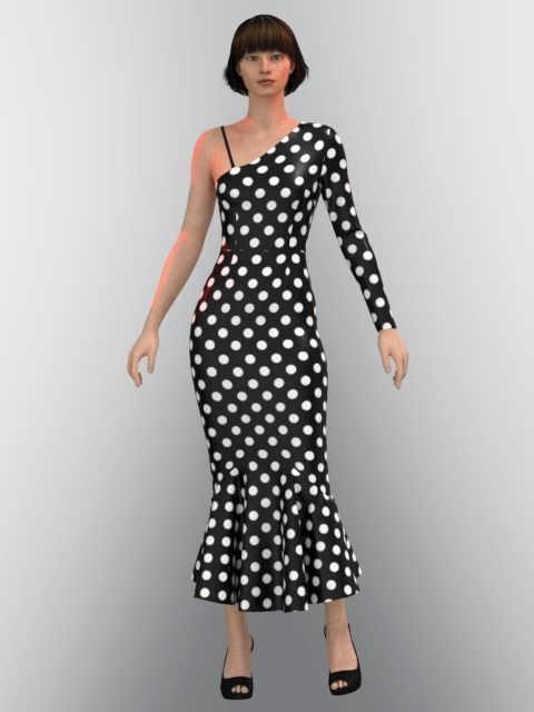 dress design 3D print model_6