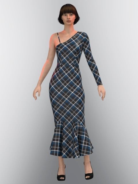 dress design 3D print model_1