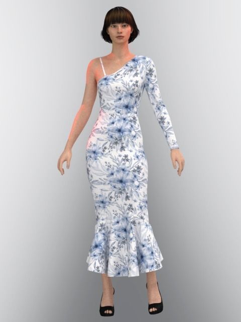 dress design 3D print model_7
