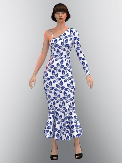 dress design 3D print model_5