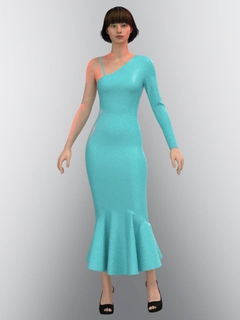 dress design 3D print model_9