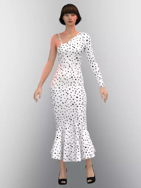 dress design 3D print model_0