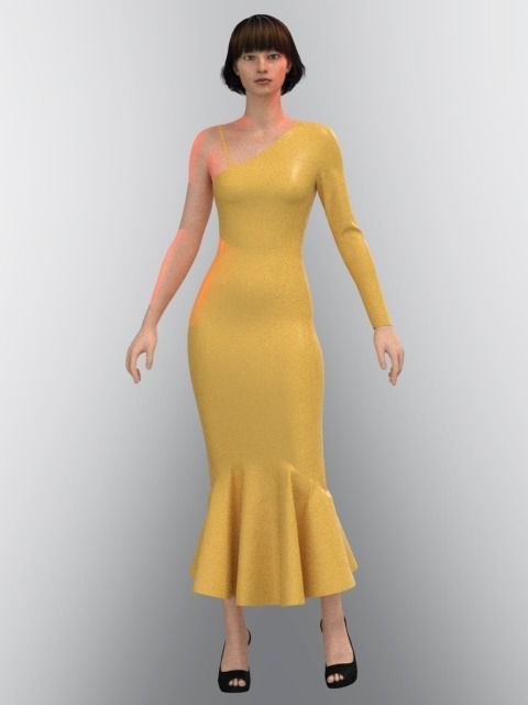 dress design 3D print model_3
