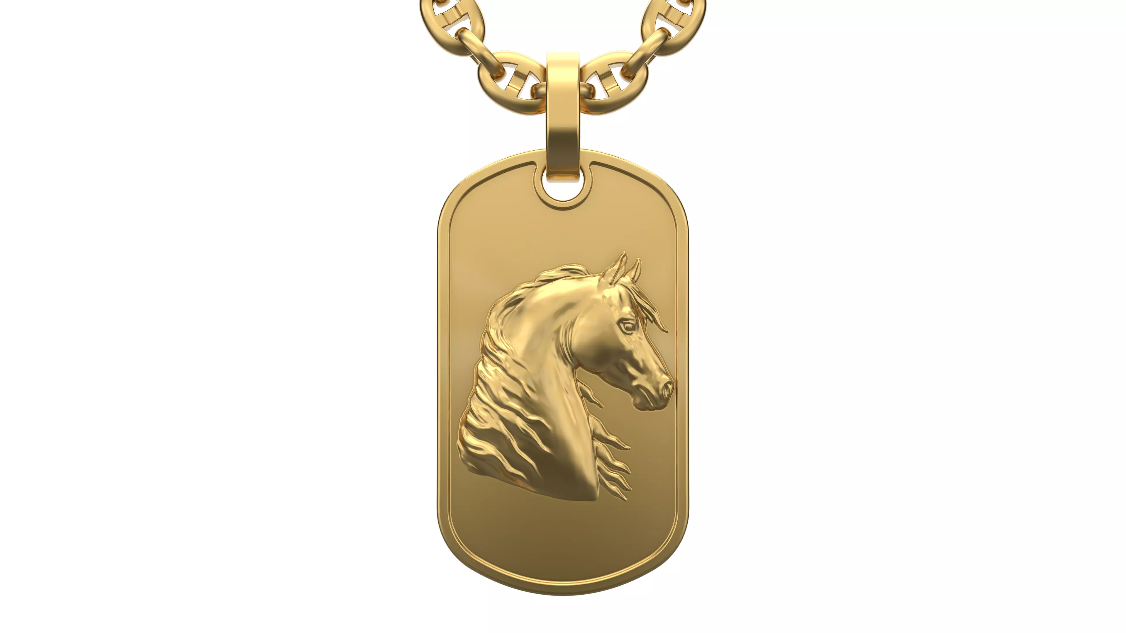 TAG pendant Version 2 Horse 3D print model_0