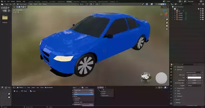Blender low poly car model ideal model for games