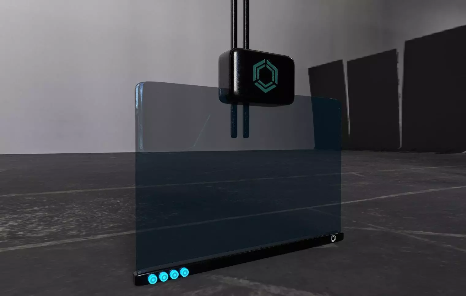 Futuristic Television Free 3D model_0