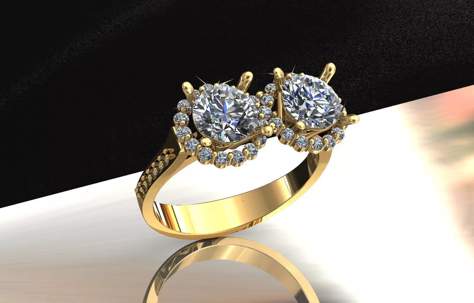 solitaire wedding diamond ring 3D print model