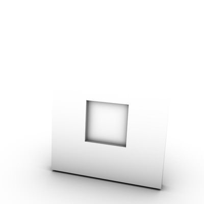 Portrait picture frame with cat 3D model_3