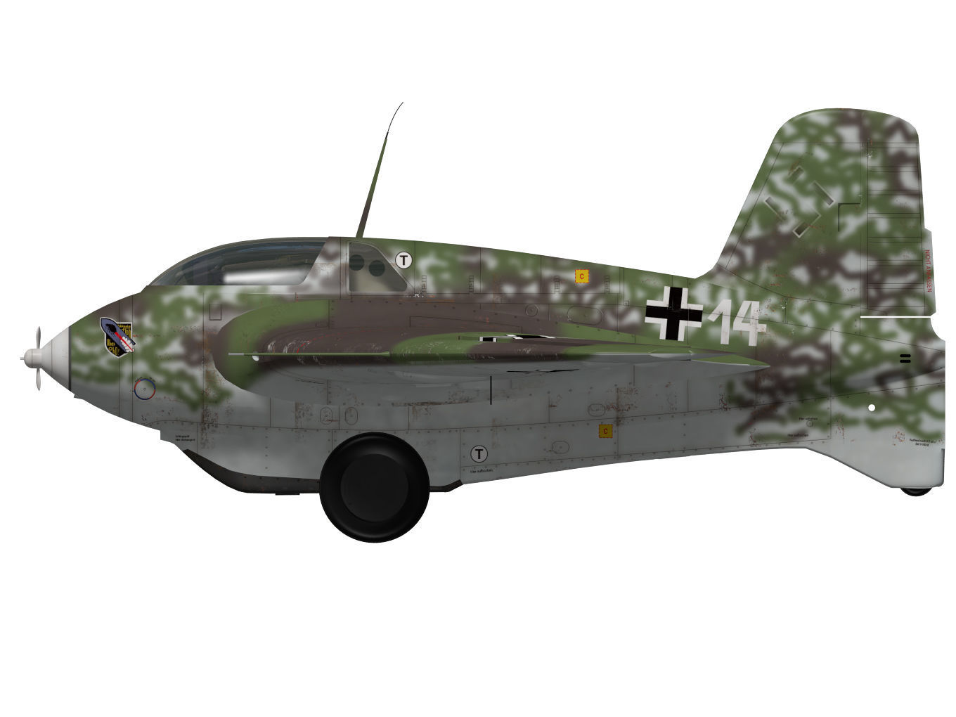 Messerschmitt Me163 Komet 3D model_11