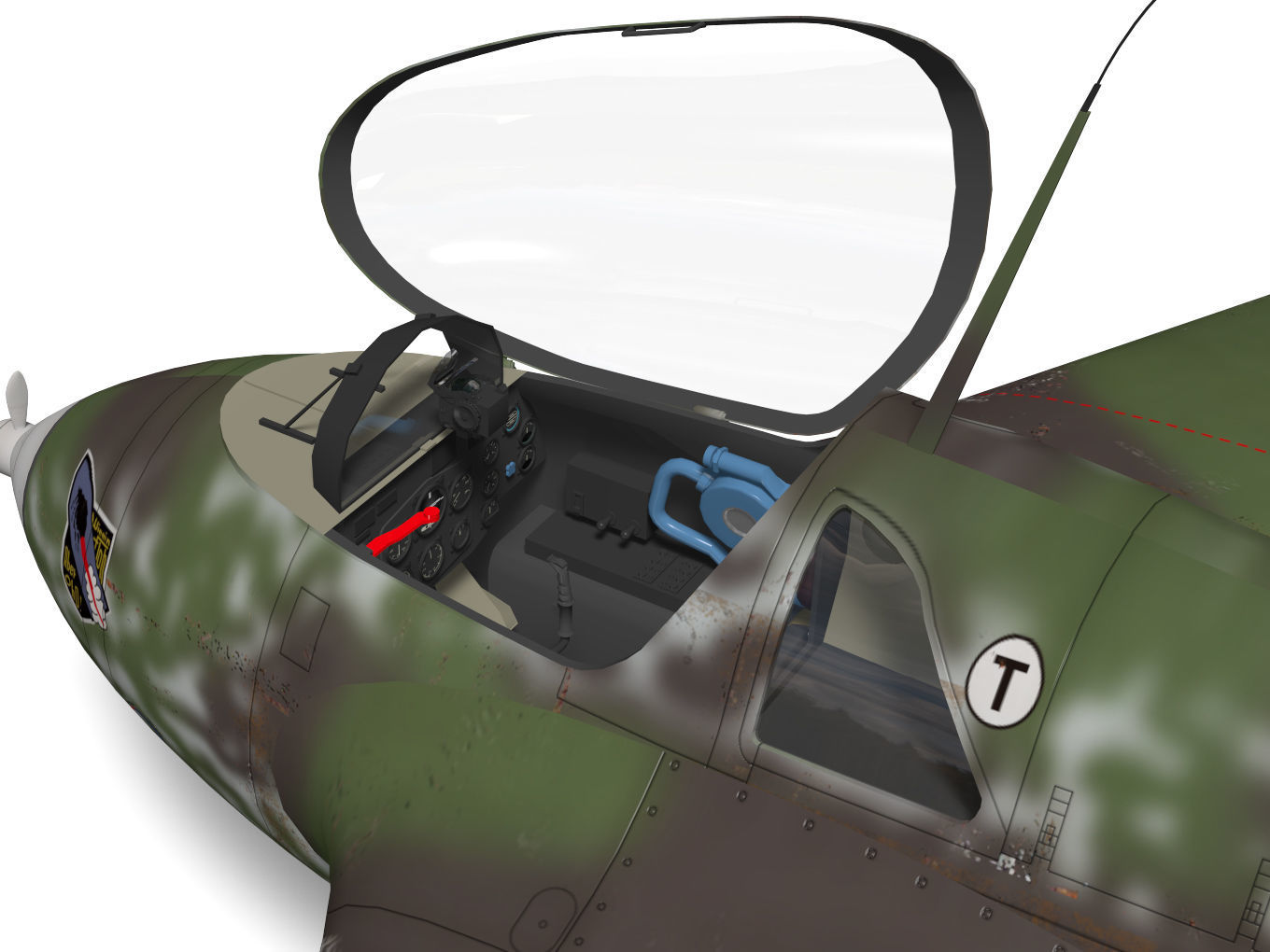 Messerschmitt Me163 Komet 3D model_9
